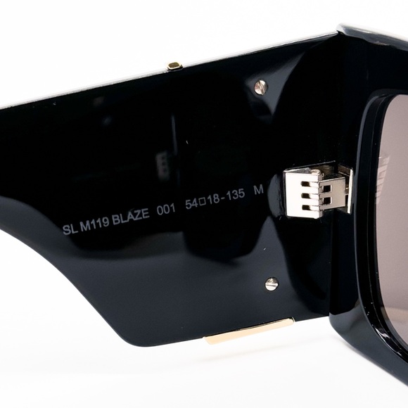 NEW SAINT LAURENT SL M119 BLAZE 001 OVERSIZED BLACK SLM119 001 WOMEN SUNGLASSES - Picture 11 of 12